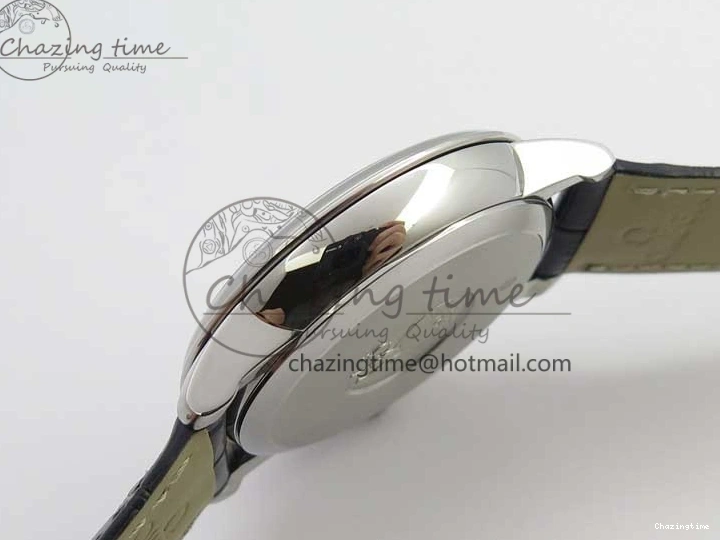 0312 Timeless De Ville Prestige Real PR SS ZF 1:1 Best Edition Gray Dial Blue Markers on Blue Leather Strap MIYOTA 7936